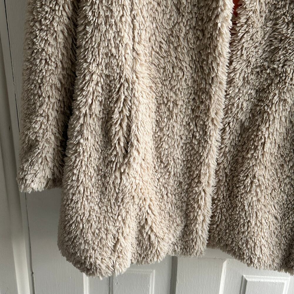 Elvenses Anthropologie Faux Fur Jacket – Size S – Cozy Neutral Layer - Picture 6 of 8